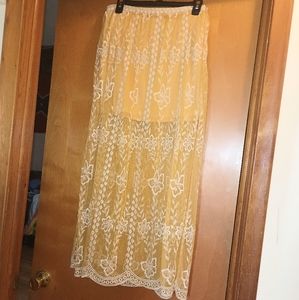 Honey Belle lace maxi skirt.   Size-M